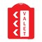 Signmission Designer Series Sign-Valet Left Arrow, Red & White Aluminum Sign, 18" x 24", RW-1824-22770 A-DES-RW-1824-22770 - alternate 1